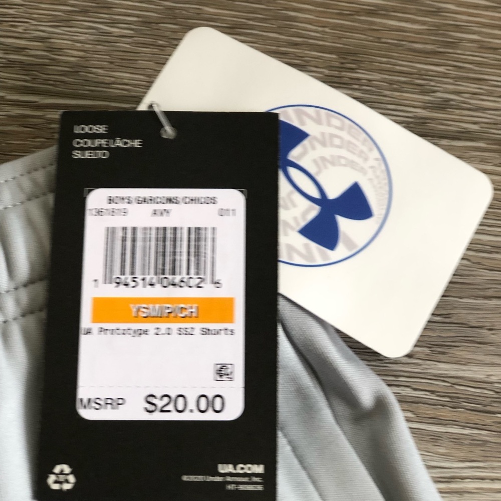 UNDER ARMOUR PROTOTYPE 2.0 SSZ BOY SHORTS SIZE YSM - Picture 5 of 5